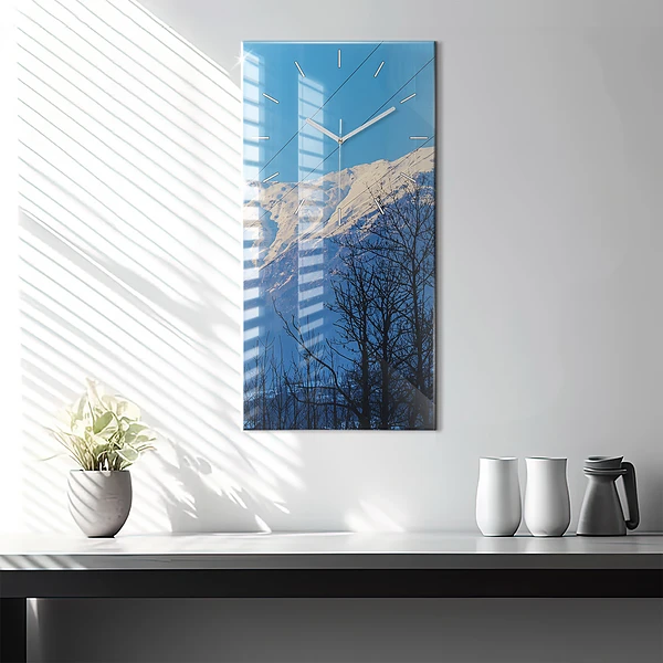 Vertikale Uhr mit motiv Aussicht auf die Berge