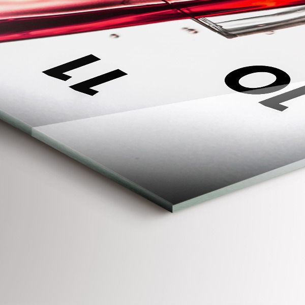 Vertikale Uhr mit motiv Weinglas