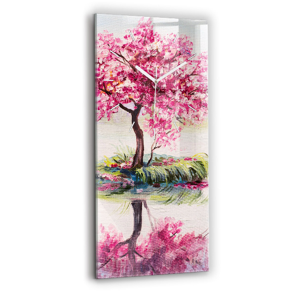 Vertikale Uhr Baum-Mosaik