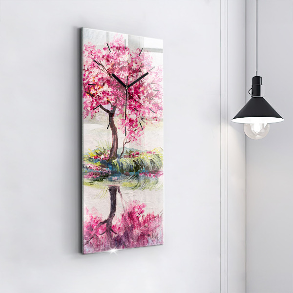 Vertikale Uhr Baum-Mosaik