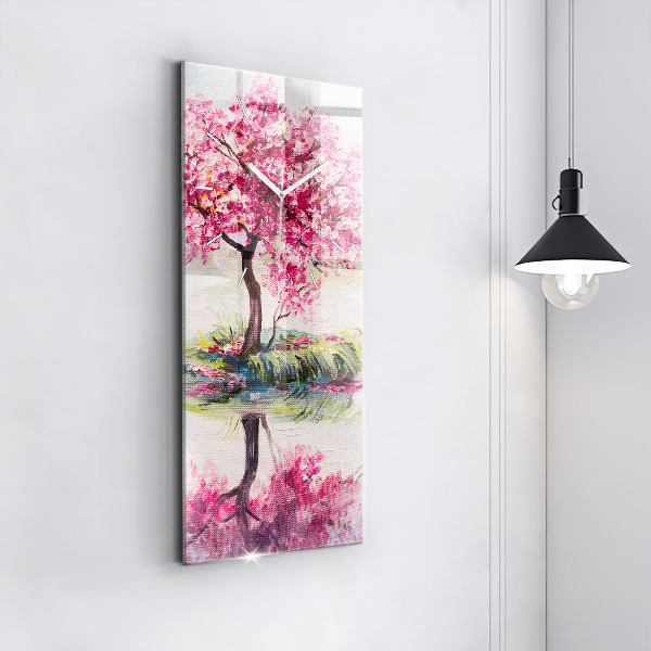 Vertikale Uhr Baum-Mosaik