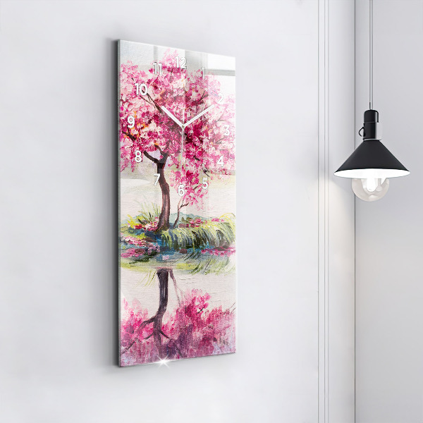 Vertikale Uhr Baum-Mosaik