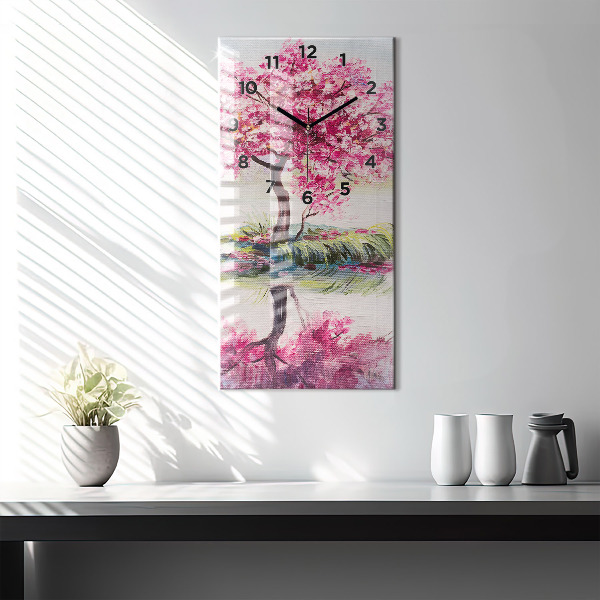 Vertikale Uhr Baum-Mosaik