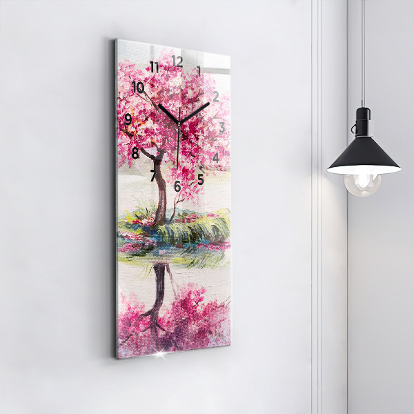 Vertikale Uhr Baum-Mosaik