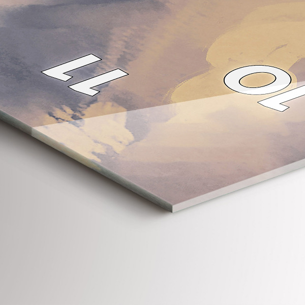 Vertikale Uhr mit motiv Papier-Schiffe