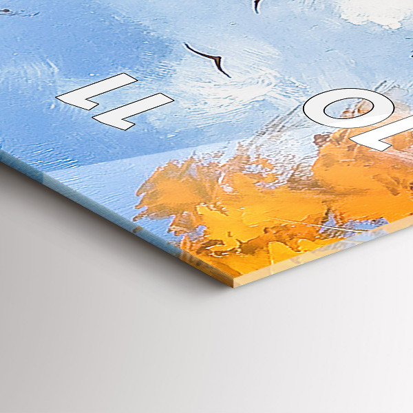 Vertikale Uhr Herbstlandschaft mit Fluss