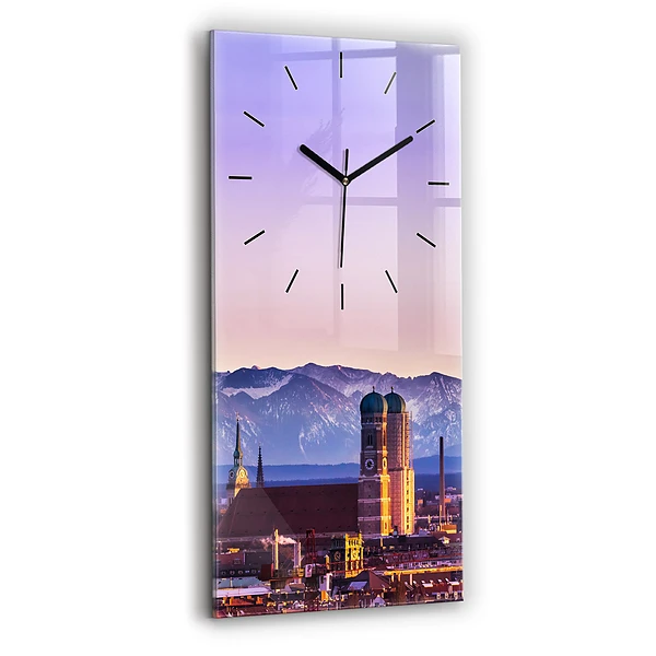 Vertikale Uhr mit motiv Deutsche Alpen München