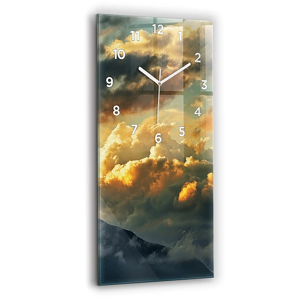 Vertikale Uhr mit motiv Ballonfahrt in den Wolken