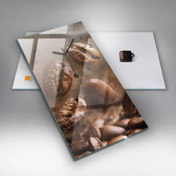 Vertikale Uhr mit motiv Kaffeebohnen