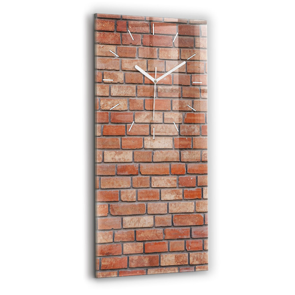 Vertikale Uhr mit motiv Backsteinmauer