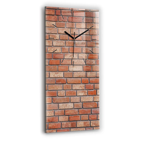Vertikale Uhr mit motiv Backsteinmauer