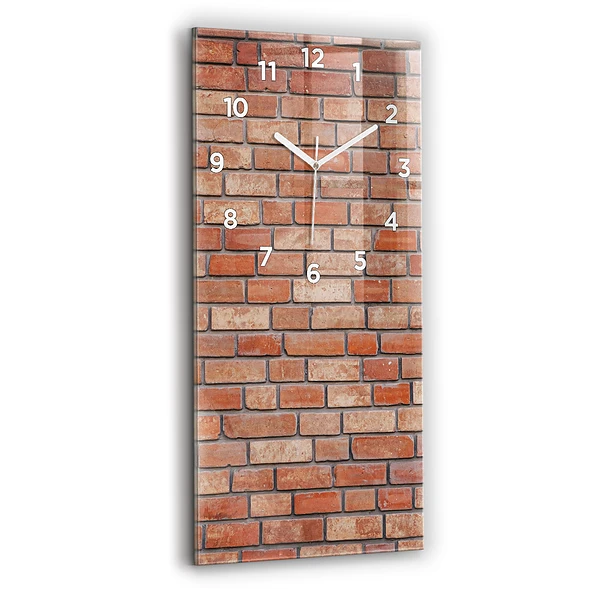 Vertikale Uhr mit motiv Backsteinmauer