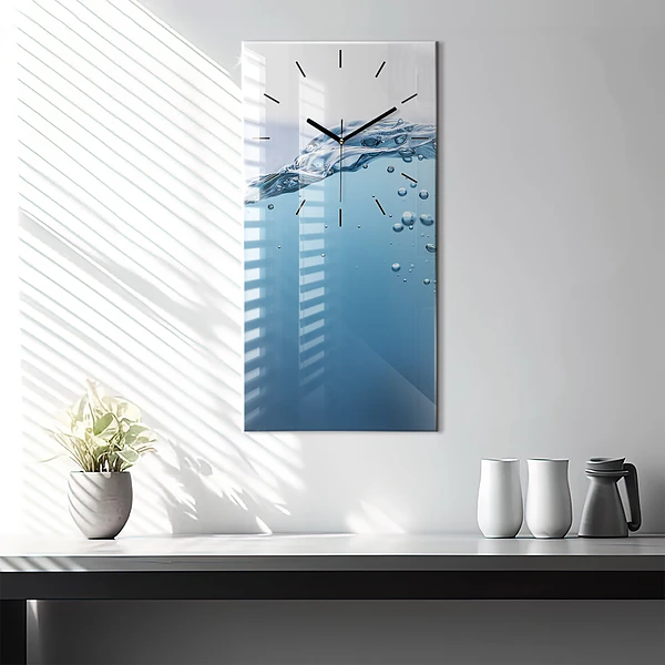Vertikale Uhr mit motiv Nahaufnahme von Wasser