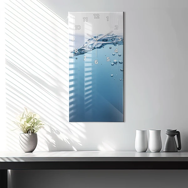 Vertikale Uhr mit motiv Nahaufnahme von Wasser