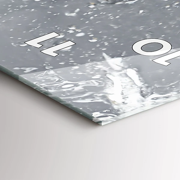 Vertikale Uhr mit motiv Zitrusfrüchte im Wasser
