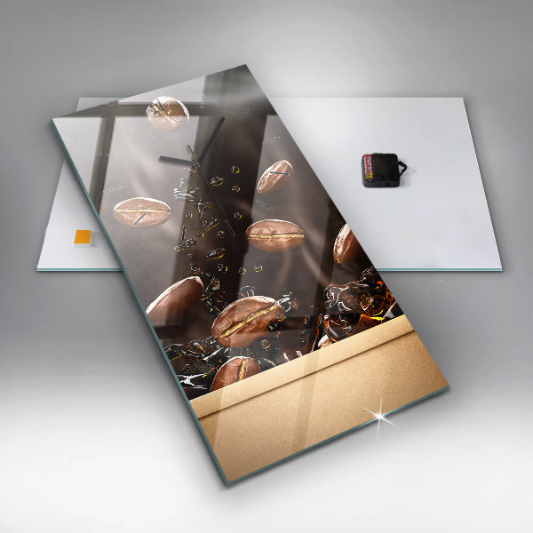 Vertikale Uhr mit motiv Heißer Kaffee