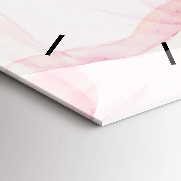 Vertikale Uhr Aquarellierte Blütenblätter