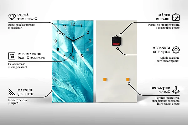 Vertikale Uhr mit motiv Feld mit Sonnenblumen