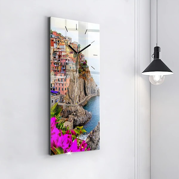 Vertikale Uhr mit motiv Cinque Terre Küste