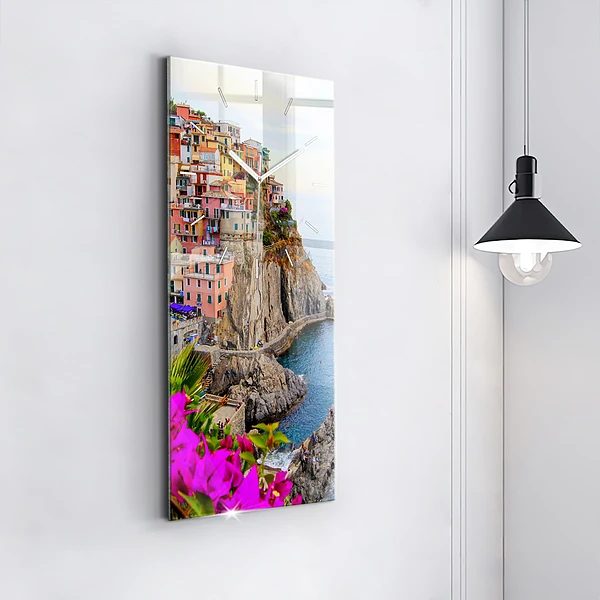 Vertikale Uhr mit motiv Cinque Terre Küste