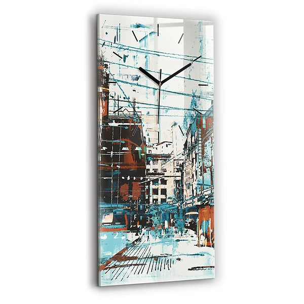 Vertikale Uhr mit motiv Straßenkunst