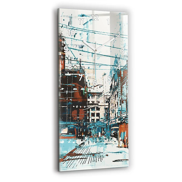 Vertikale Uhr mit motiv Straßenkunst