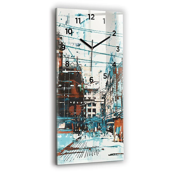 Vertikale Uhr mit motiv Straßenkunst