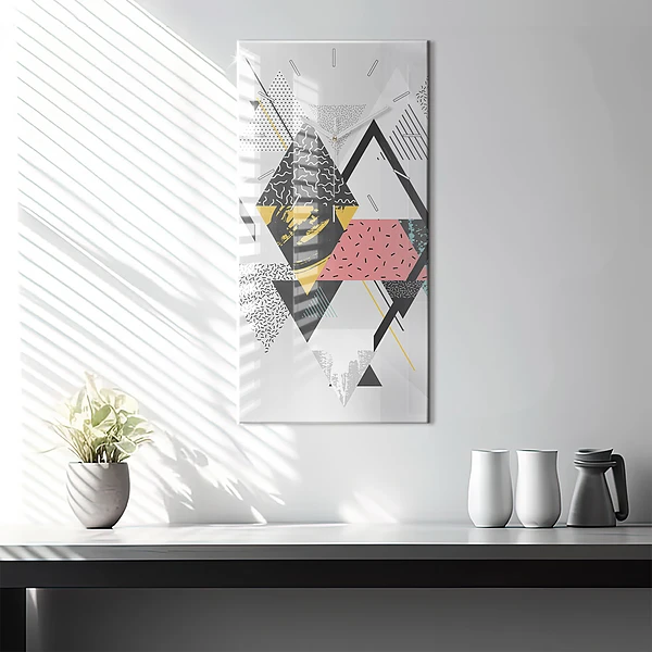 Vertikale Uhr mit motiv Geometrisches Muster