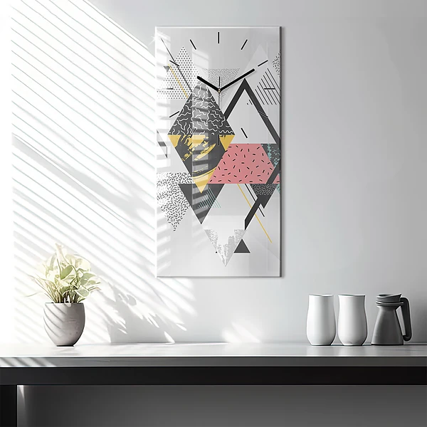Vertikale Uhr mit motiv Geometrisches Muster