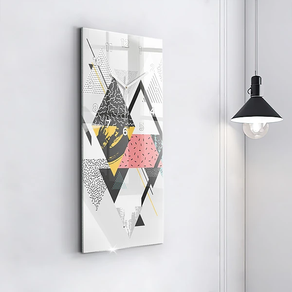 Vertikale Uhr mit motiv Geometrisches Muster