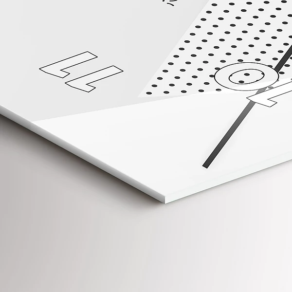Vertikale Uhr mit motiv Geometrisches Muster