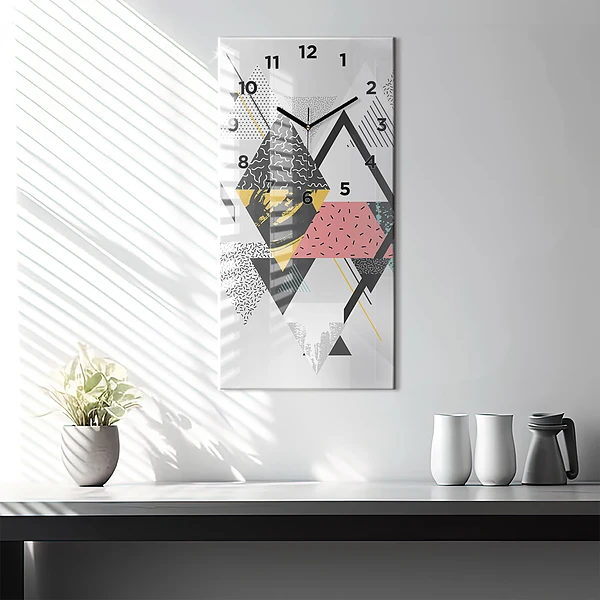Vertikale Uhr mit motiv Geometrisches Muster
