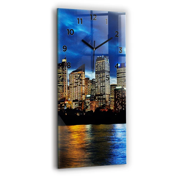Vertikale Uhr mit motiv Sydney am Abend