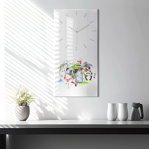 Vertikale Uhr mit motiv Zoologe