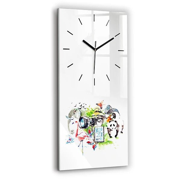 Vertikale Uhr mit motiv Zoologe