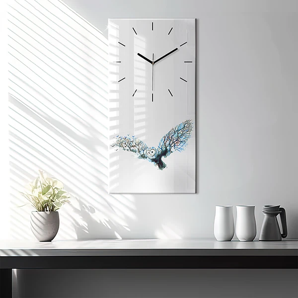 Vertikale Uhr mit motiv Freiheit und die Natur der Vögel