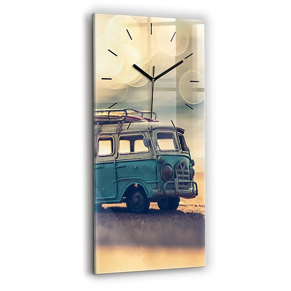 Vertikale Uhr Camper am Strand
