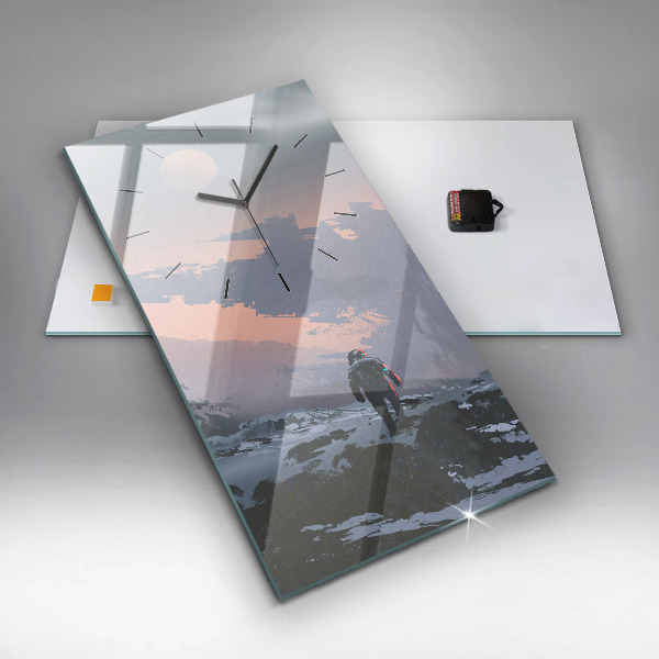 Vertikale Uhr Astronauten Milchstraße