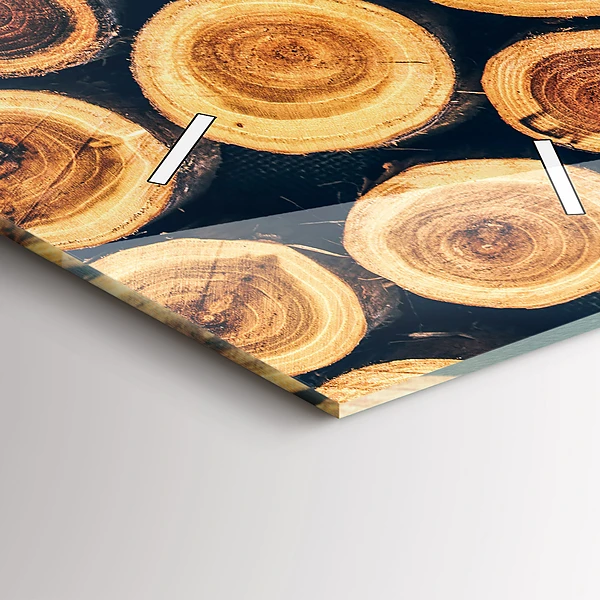 Vertikale Uhr mit motiv Holz