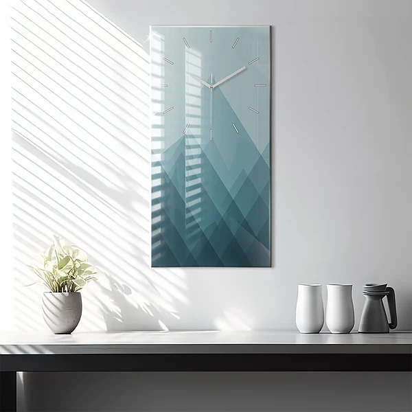 Vertikale Uhr Geometrische Figuren