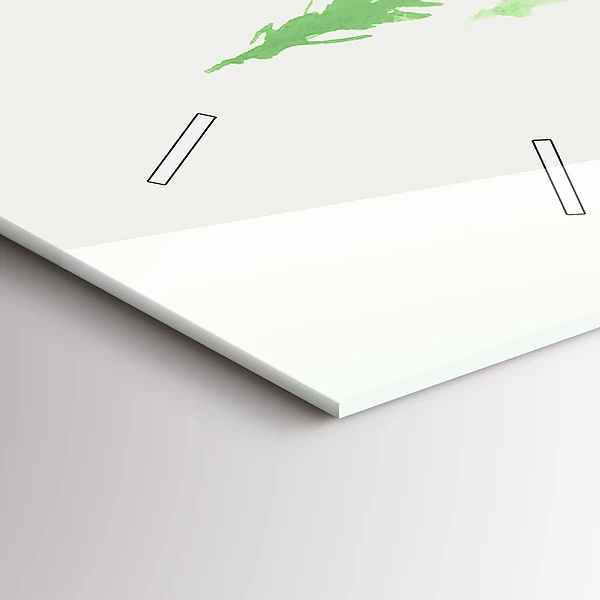 Vertikale Uhr mit motiv Gemälde eines grünen Waldes