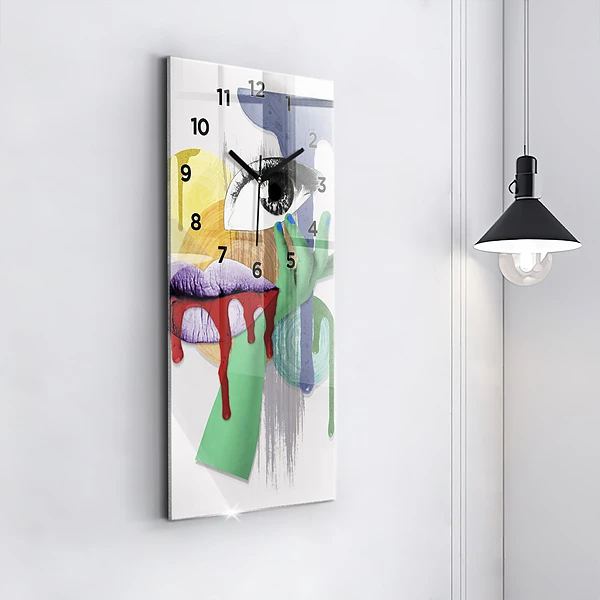 Vertikale Uhr mit motiv Surrealistische Collage