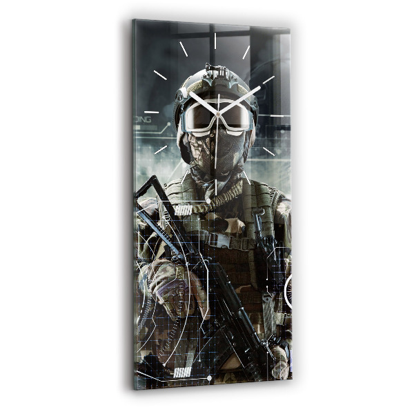 Vertikale Uhr Soldat mit einem Gewehr