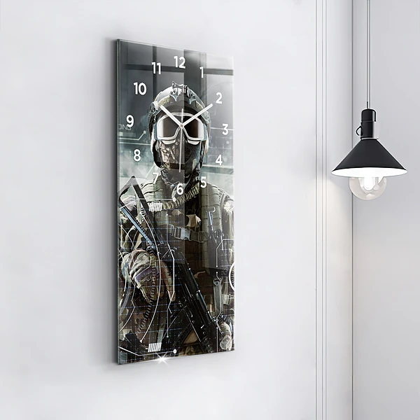 Vertikale Uhr Soldat mit einem Gewehr