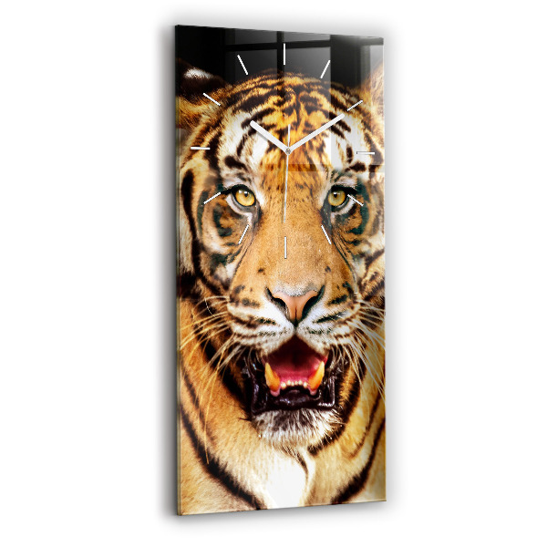 Vertikale Uhr mit motiv Tiger - wildes Auge
