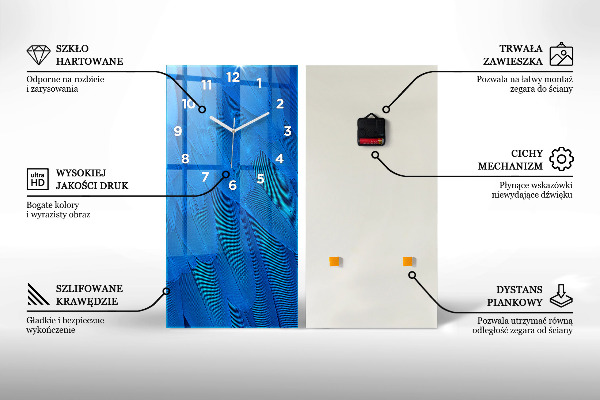 Vertikale Uhr mit motiv Fliegende Insel Wasserfall