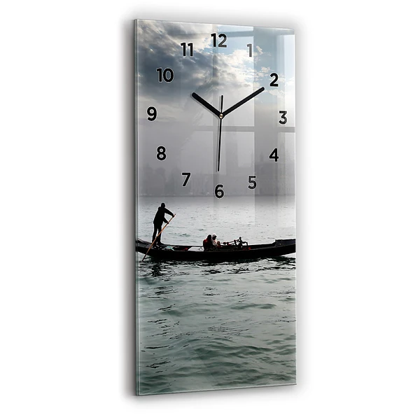 Vertikale Uhr mit motiv Venedig Gondel