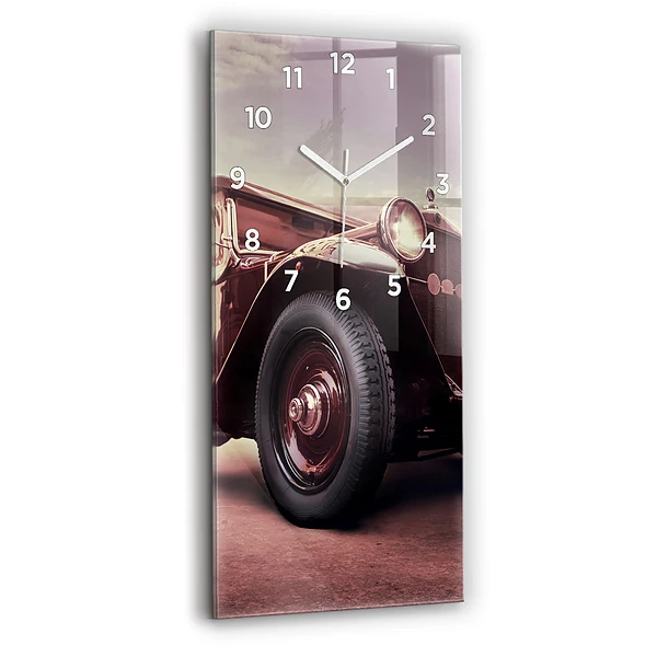 Vertikale Uhr mit motiv Oldtimer