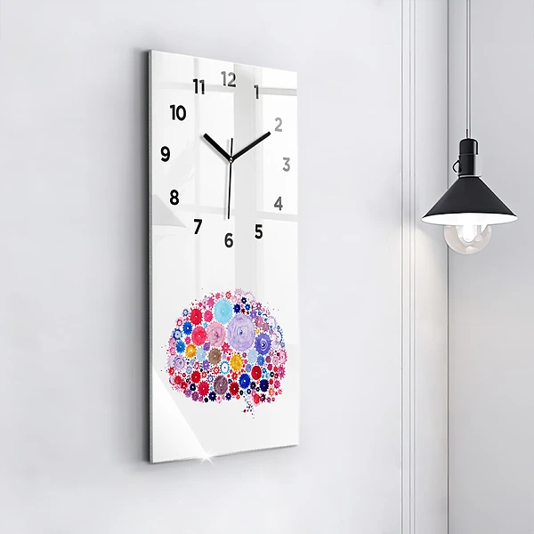 Vertikale Uhr mit motiv Bunte abstrakte Illustration