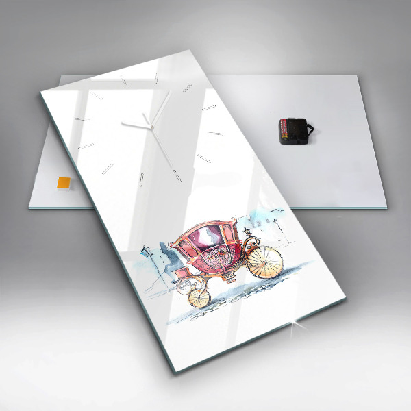 Vertikale Uhr Antike Kutsche der Königin